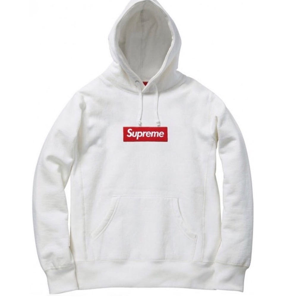 SUPREME Box Logo White Hoodie